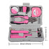 Compact 24-Piece Pink Tool Kit - Essential Household DIY Set for Ladies