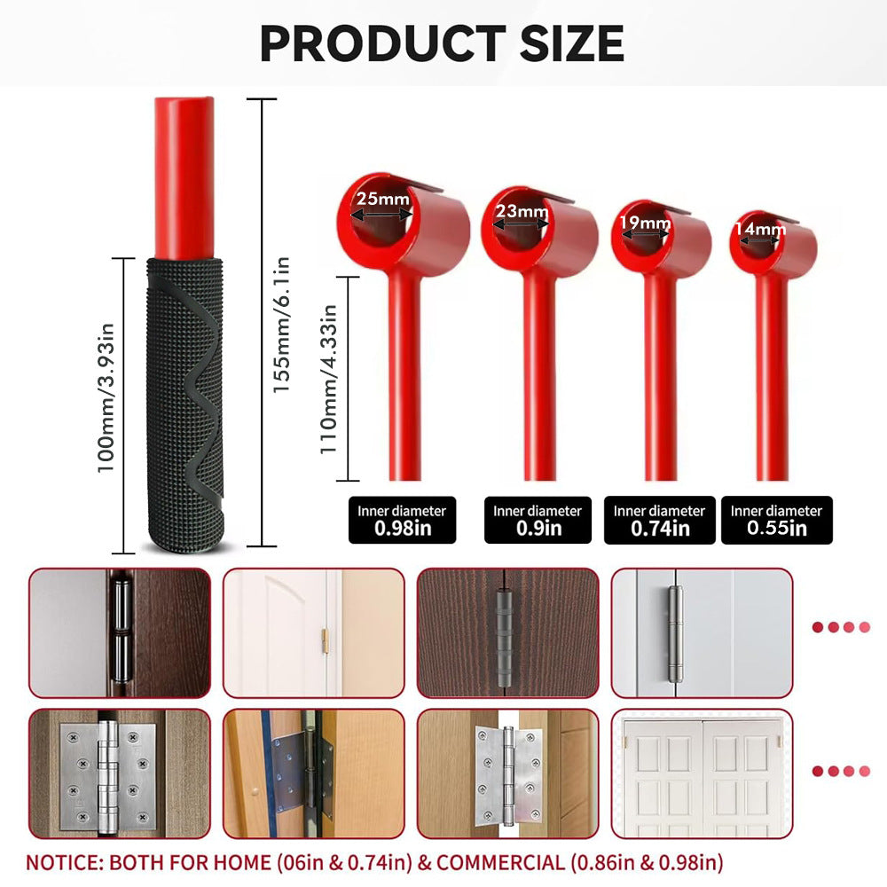 Heavy-Duty 4-in-1 Door Hinge Adjustment Tool - Wrench for Aligning & Lifting Sagging Doors