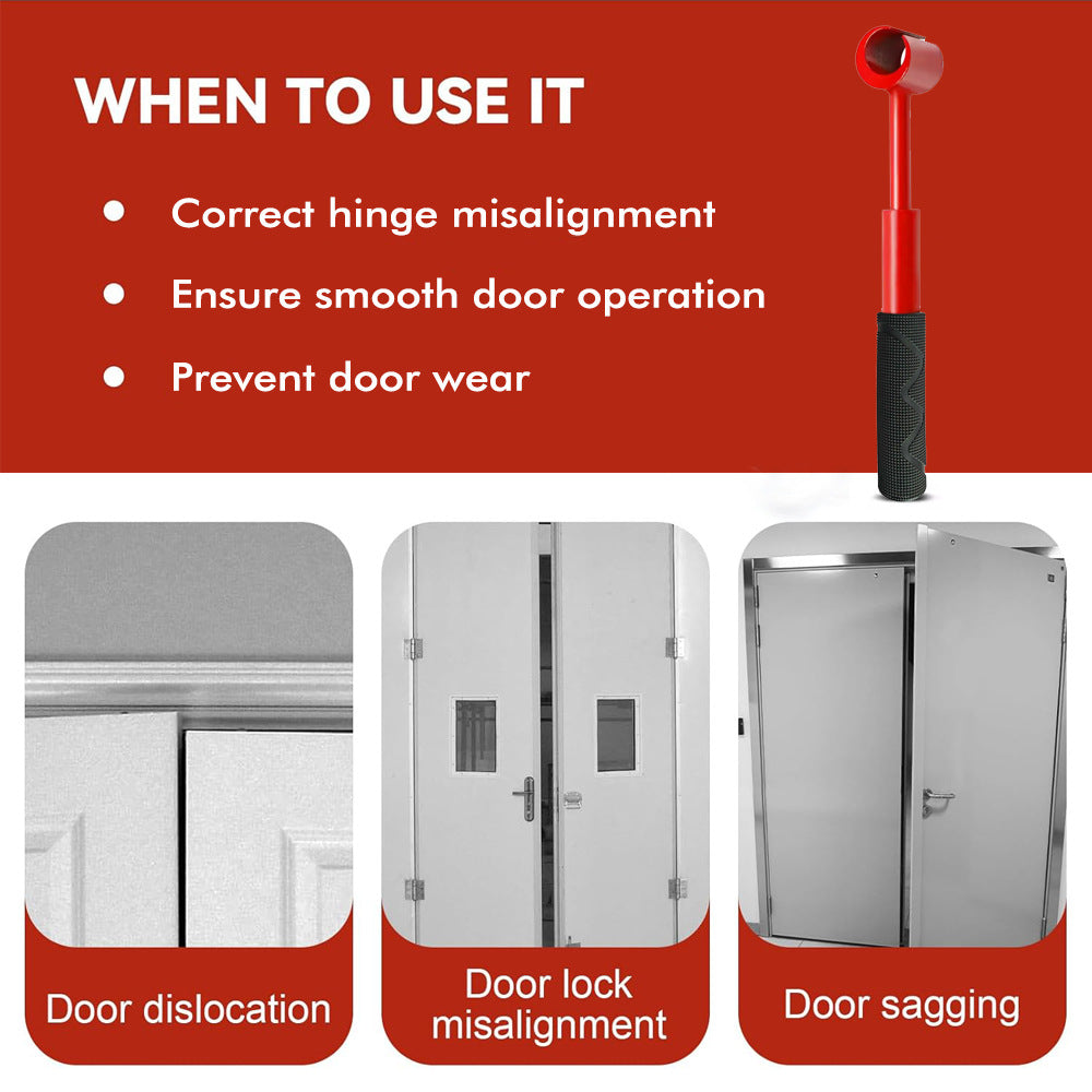 Heavy-Duty 4-in-1 Door Hinge Adjustment Tool - Wrench for Aligning & Lifting Sagging Doors