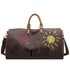 Coffee-brown Large Capacity Graffiti Travel Duffel Bag - Canvas Weekender with Wet/Dry Pocket & Shoe Compartment