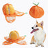 Plush Orange Squeaky Dog Toy - Interactive Fruit Chew Toy for Small Dogs & Puppies