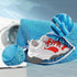 Blue 2piece Durable Sneaker Wash Bag for Washing Machine - Anti-Deformation Shoe Protector with Chenille Fabric