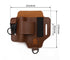 2-piece Brown Outdoor EDC Tactical Tool Waist Bag - Multi-Functional Belt Storage Pouch with Flashlight, Copper Sleeve, and Survival Knife Holder