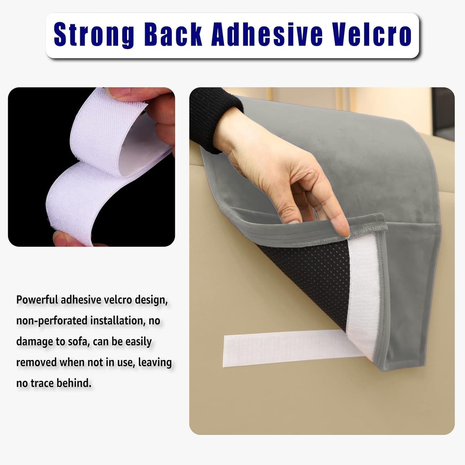 Black New Fashion Velvet Recliner Headrest with Anti-Slip Base - Adjustable Neck Support Car Pillow