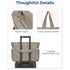 Pink Women's Multi-Pocket Tote Bag - Large Quilted Travel Handbag for Work, Gym, and More
