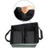 3-piece Green Car Trunk Storage Box - Large Capacity Oxford Cloth Foldable Car Seat Organizer