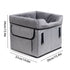 Grey Car Pet Pad - Portable Dog Booster Seat for Safe and Comfortable Travel