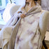 Purple Luxury Mink Velvet Ink Print Blanket - High-Quality Warmth for Your Home(150*200cm)