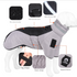 Grayish black Reflective Winter Dog Coat - Waterproof Puffer Vest with Harness D-Ring for Outdoor Walks(6XL)
