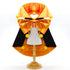 Orange Regal Vampire Pet Cape | Halloween & Christmas Costume Cloak with Bow & Pom-Poms for Dogs and Cats(Size M)