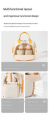 Beige Versatile 3-in-1 Nappy Bag | Convertible Backpack, Tote & Crossbody with Insulated Pockets