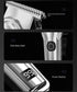 Black Professional Cordless Hair Clippers - USB Rechargeable Trimmer with LED Display for Barbers & Home Grooming