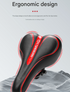 Black and red Mountain Bike Saddle - Comfortable and Durable Bicycle Seat for MTB and Road Bikes