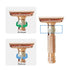 Bronze color Premium Adjustable Double Edge Safety Razor Kit - 8-Setting Precision Shave with Stand & 5 Blades
