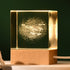 The Big Dipper Luminous 3D Crystal Cube Night Light - Laser Engraved Artwork with Solid Wood Base