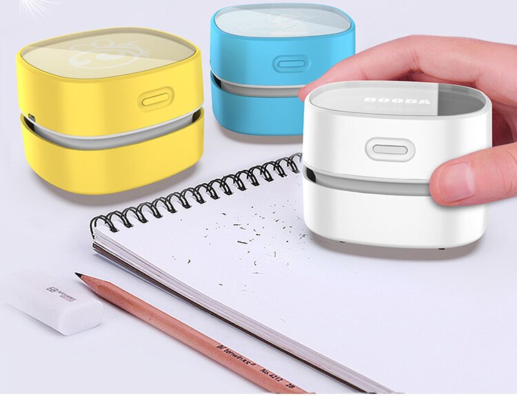 Green Rechargeable Cordless Mini Desktop Vacuum - Portable Handheld Cleaner for Desk, Keyboard, Crumb & Dust