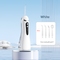 White Cordless Water Flosser & Oral Irrigator - Portable Teeth Cleaner with 3 Modes & 4 Jet Tips