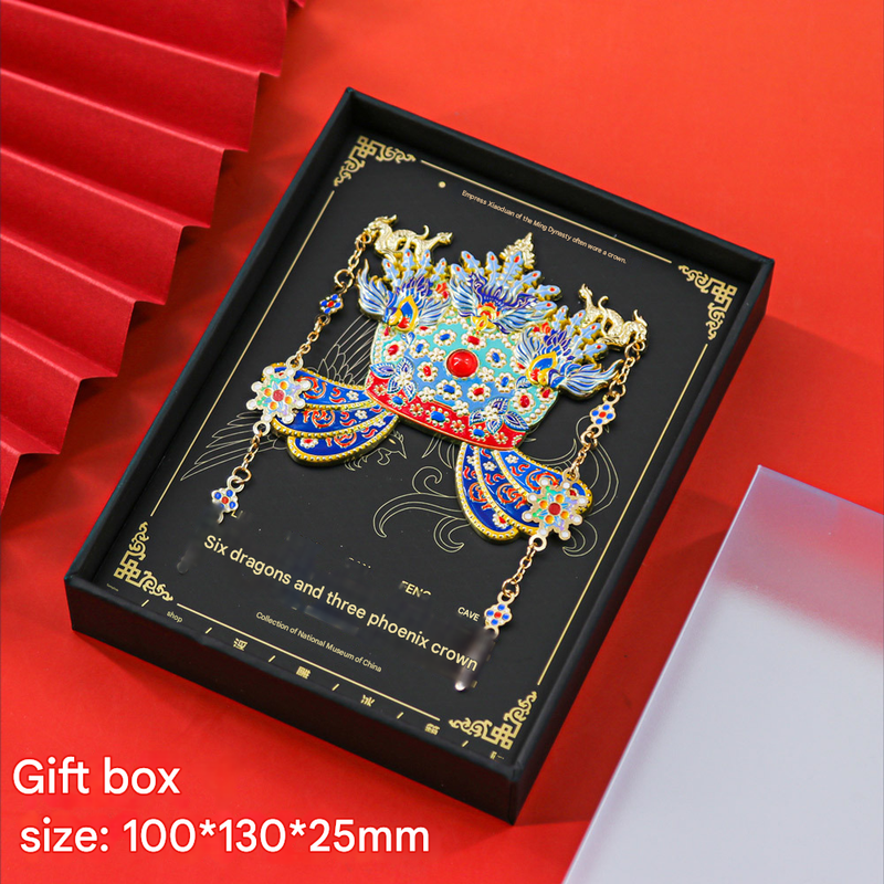 Imperial Chinese Phoenix Crown 3D Metal Fridge Magnet - Mystery Blind Box Collectible Gift