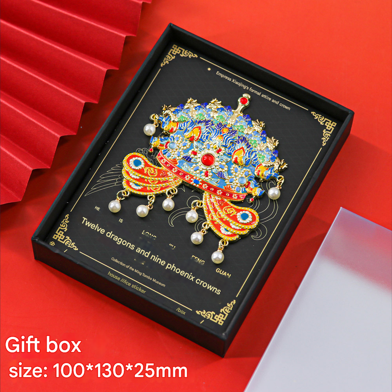 Imperial Chinese Phoenix Crown 3D Metal Fridge Magnet - Mystery Blind Box Collectible Gift