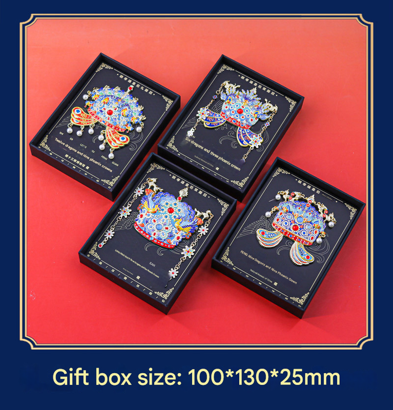 Imperial Chinese Phoenix Crown 3D Metal Fridge Magnet - Mystery Blind Box Collectible Gift
