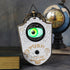 2-Piece White Halloween Animated Eyeball Doorbell - Spooky Light-Up Prop with Scary Sounds for Party & Door Decoration