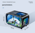 Cream color Modern Desktop Aquarium & Turtle Tank - Panoramic Viewing Fish Tank with Basking Platform & Lid