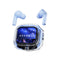 Blue Smart TWS Earbuds with Full-Color LCD Touchscreen Case - Bluetooth 5.4, HiFi Stereo & ENC Noise Cancelling