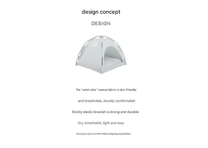 Green Premium Portable Pet Tent Bed with Cooling Mat - Breathable Foldable Outdoor Indoor Cat Dog House Shelter for Summer(Size: S)