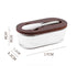 Brown - stripes Elegant Glass Butter Dish with Wooden Lid & Matching Spreader - Sealed Butter Keeper for Freshness