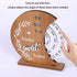 Moon Style Rustic Wooden Perpetual Calendar - Reusable Rotating Desk & Tabletop Decor