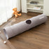 Grey Premium Soft Suede Cat Tunnel - Collapsible Play Tube with Peek-a-Boo Hole & Hanging Ball(1.2m)