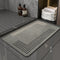 Grey Polarization reversal Modern Absorbent Diatomaceous Earth Bath Mat - Quick Dry, Non-Slip, Soft Bathroom Floor Mat