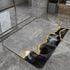Quicksand and golden grey Modern Absorbent Diatomaceous Earth Bath Mat - Quick Dry, Non-Slip, Soft Bathroom Floor Mat