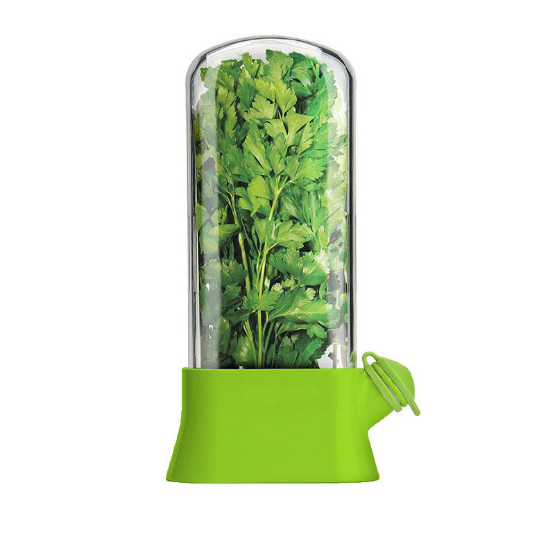 Green Fresh Herb Keeper & Saver - Refrigerator Pod to Extend the Life of Fresh Herbs