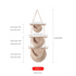 Three-layer cotton rope style Bohemian Hanging Fruit Basket – Wall-Mounted Woven Storage Net Pocket for Kitchen & Home Decor