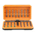 A 42-piece set Orange Insulated Screwdriver Set - Multi-Bit Electrician's Tool Kit with Magnetic Tips & Quick-Change Handle