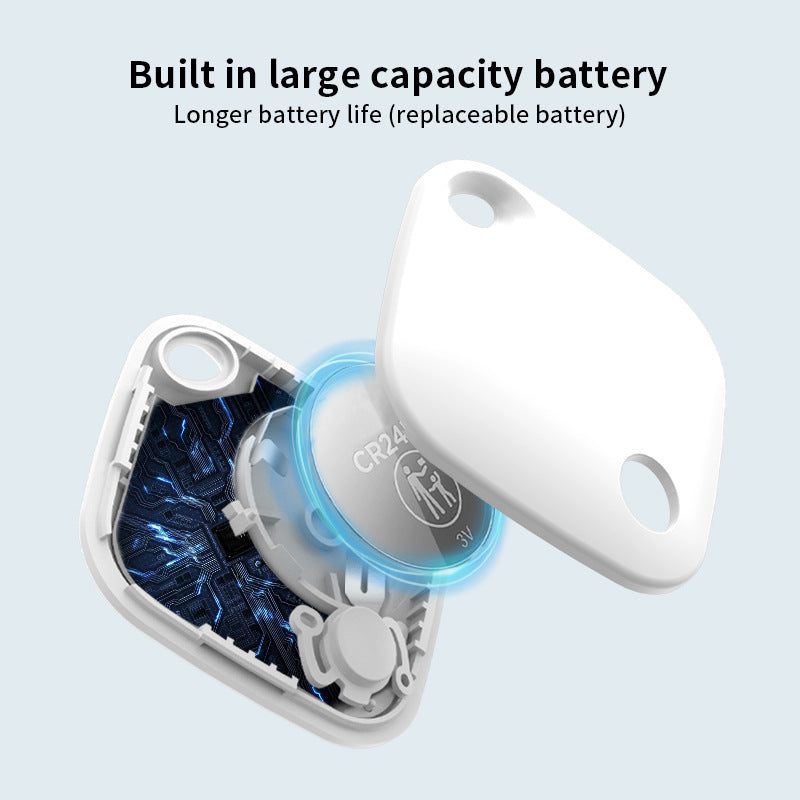 White Smart Item Tracker for Android - Bluetooth Locator Tag Works with Google Find My Device Network