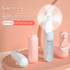 Pink 2-in-1 Foldable Mini Fan & Power Bank - Ultra-Compact USB Rechargeable Personal Fan