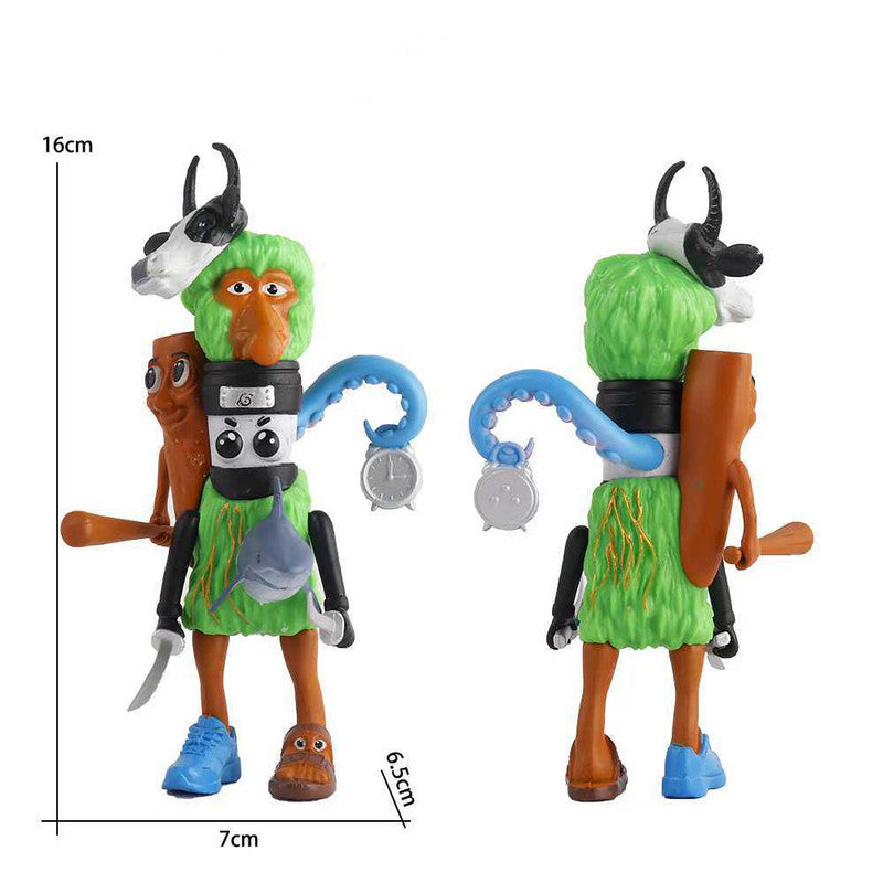 Monkey Whimsical Creature & Monster Figurine Collection - Set of Bizarre PVC Mini Toys for Desk Decor