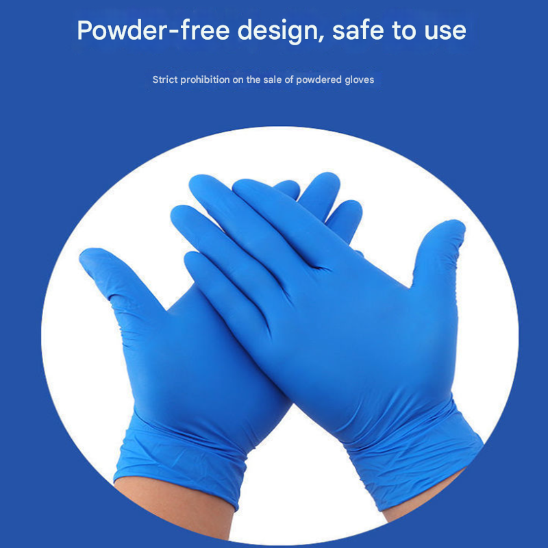 100 Pairs White Premium Disposable Nitrile Gloves - Powder-Free & Extra Durable for Multi-Purpose Use(M)