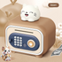 Brown Electronic Piggy Bank Safe for Kids - Automatic Rolling Money Box with PIN & Fingerprint Lock