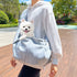 Grey Pet Carrier Backpack - Comfortable Shoulder Bag for Cats and Dogs, Ideal for Outdoor Use in Autumn and Winter