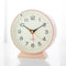 Pink Minimalist Silent Alarm Clock with Night Light - Non-Ticking Analogue Bedside & Desk Clock