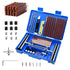 A 58-piece set Blue Heavy-Duty Tubeless Tyre Repair Kit - Emergency Puncture Plug Set for Cars, Motorcycles & ATVs