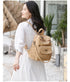 Stylish Women's PU Leather Backpack - Versatile Shoulder Bag with Multiple Pockets(Gray)
