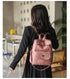 Stylish Women's PU Leather Backpack - Versatile Shoulder Bag with Multiple Pockets(Khaki)