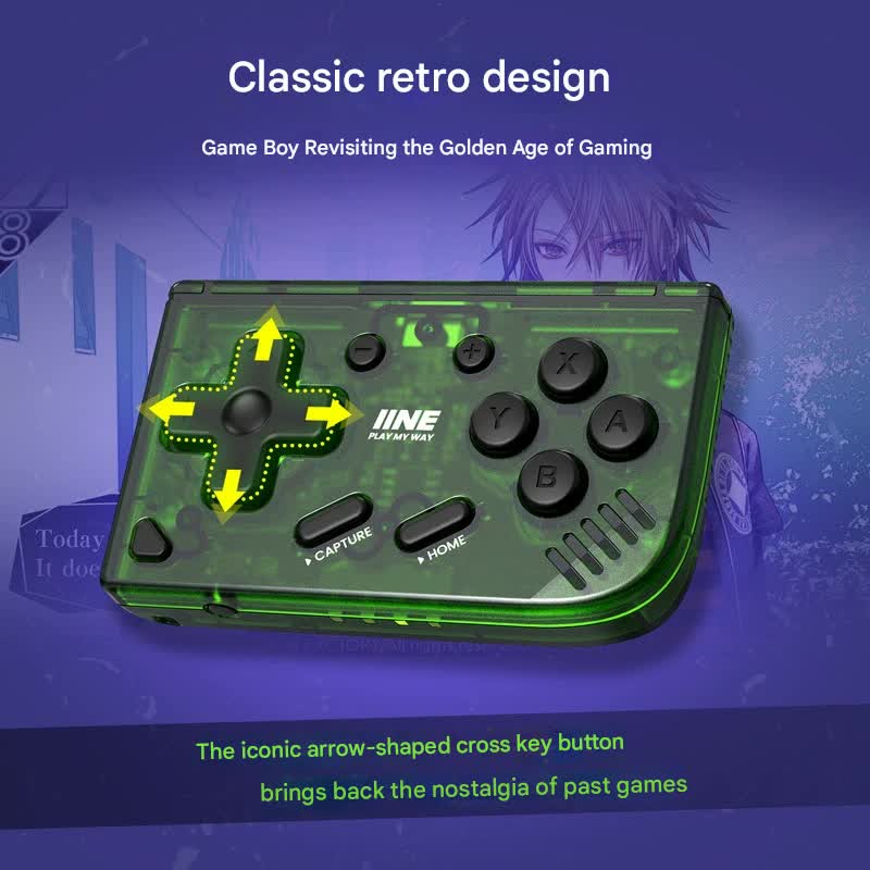 Mini Retro Pocket Game Controller - Multi-Platform Wireless Gamepad for Switch/PC/Android/iOS(purple)