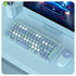 Wireless Keyboard & Mouse Combo - Retro Round Keycaps, 2.4GHz Ergonomic Design(pink)