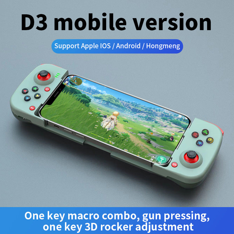 Portable Telescopic Mobile Game Controller - Bluetooth 5.0, iOS/Android/PC Compatible, 400mAh Battery(green)