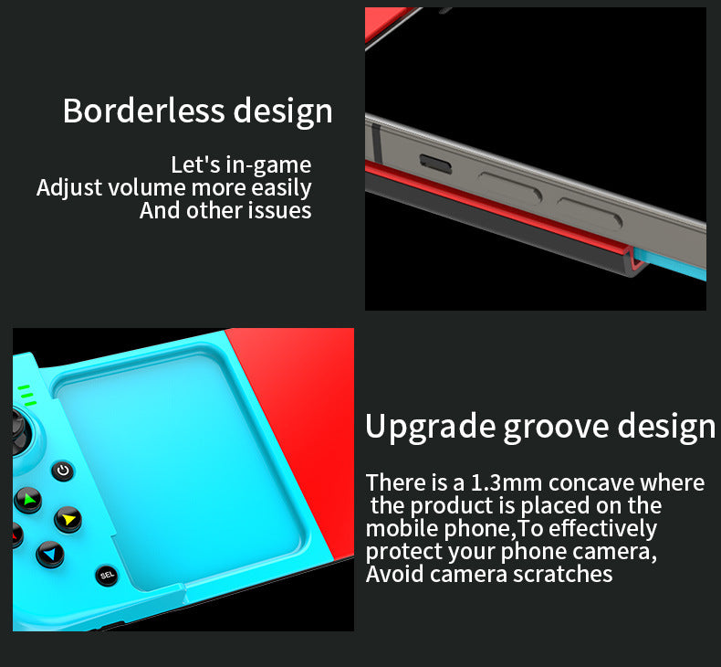 Portable Telescopic Mobile Game Controller - Bluetooth 5.0, iOS/Android/PC Compatible, 400mAh Battery(black)